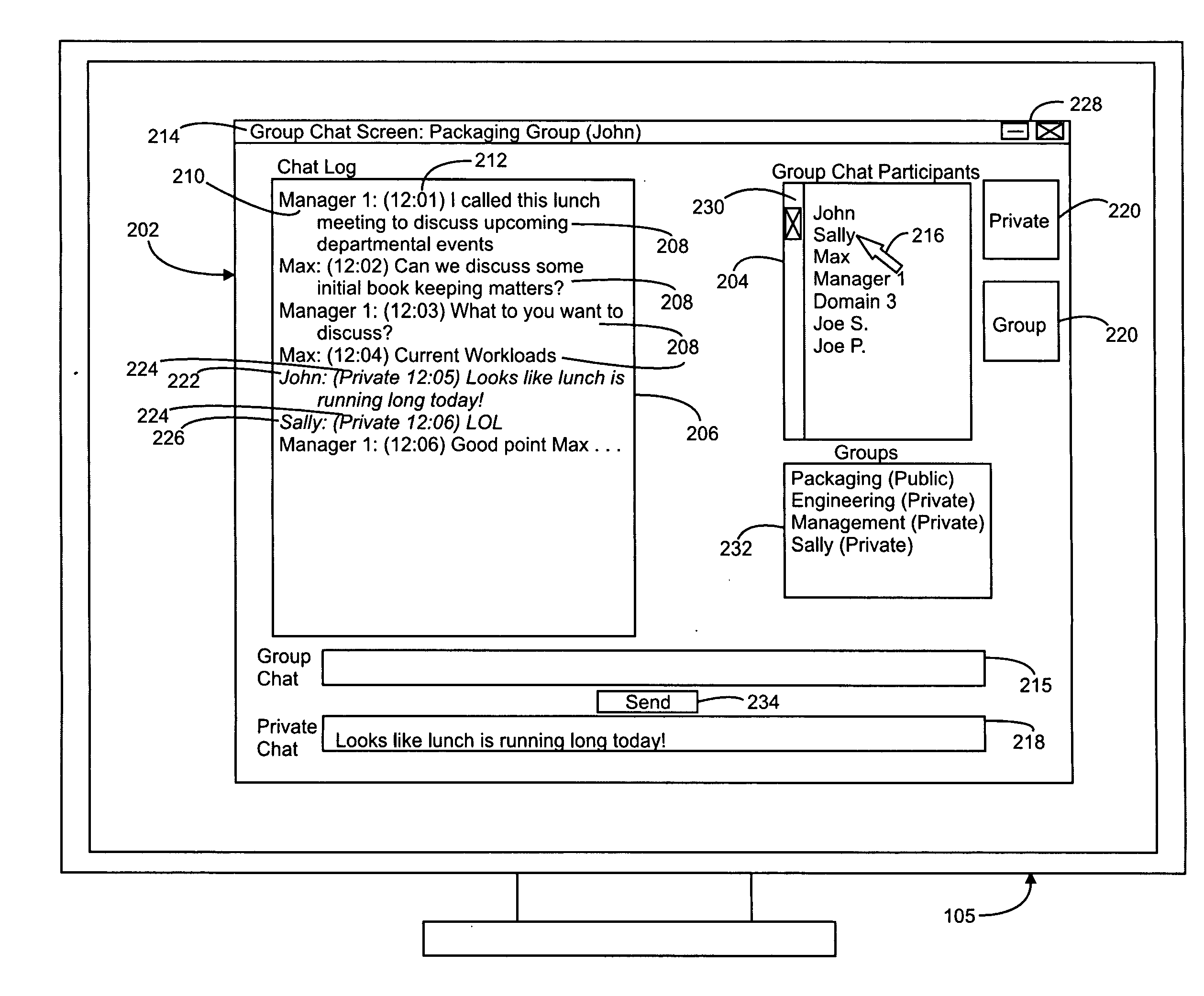 System and Apparatus for Whispering in Group Chats