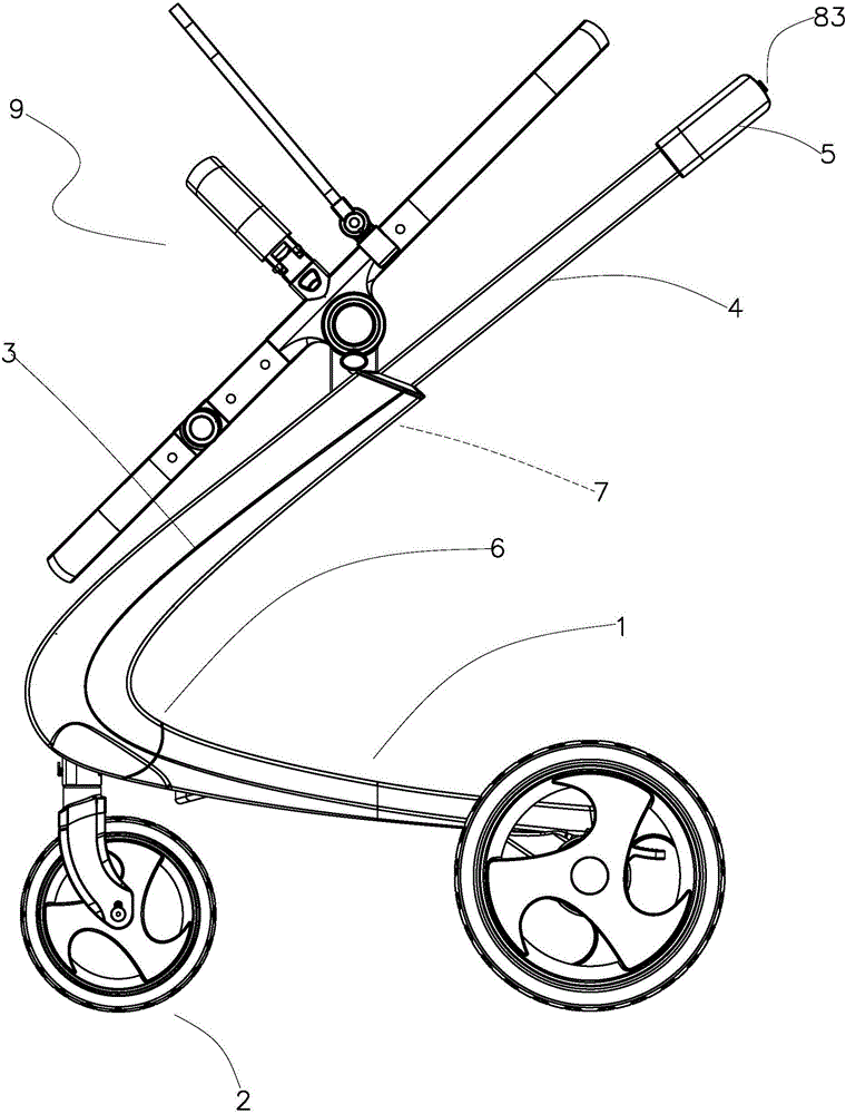 Baby carriage frame