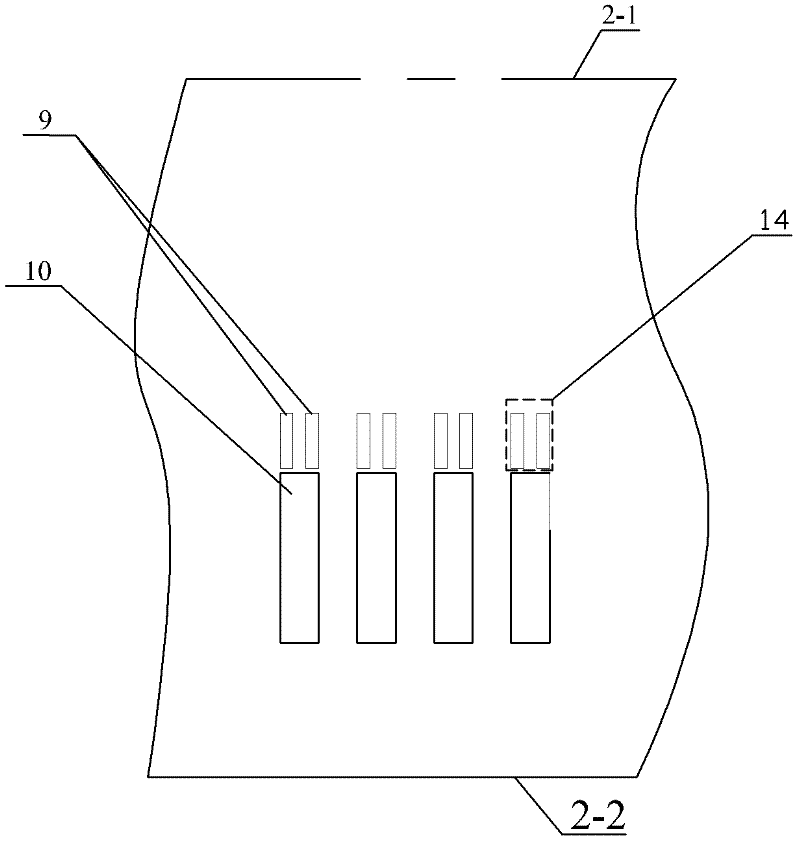 A kind of exhaust gas under the ejection stage combustion w flame boiler