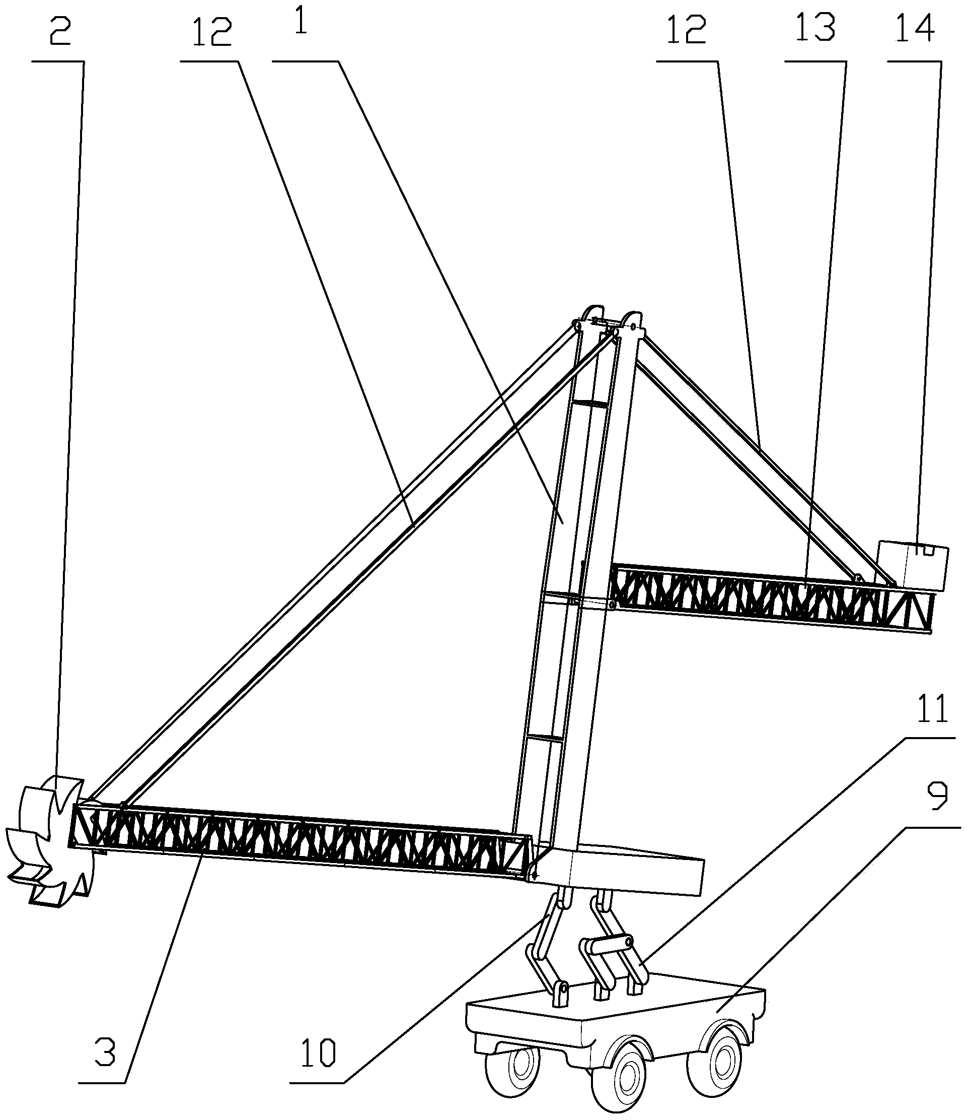 Electric bucket wheel stacker-reclaimer with servo driving linkage mechanism