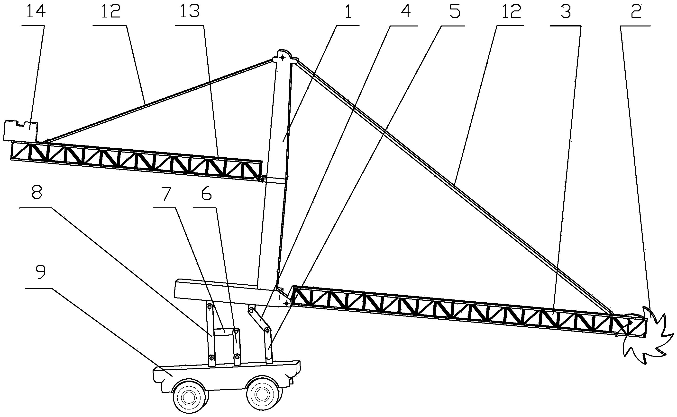 Electric bucket wheel stacker-reclaimer with servo driving linkage mechanism