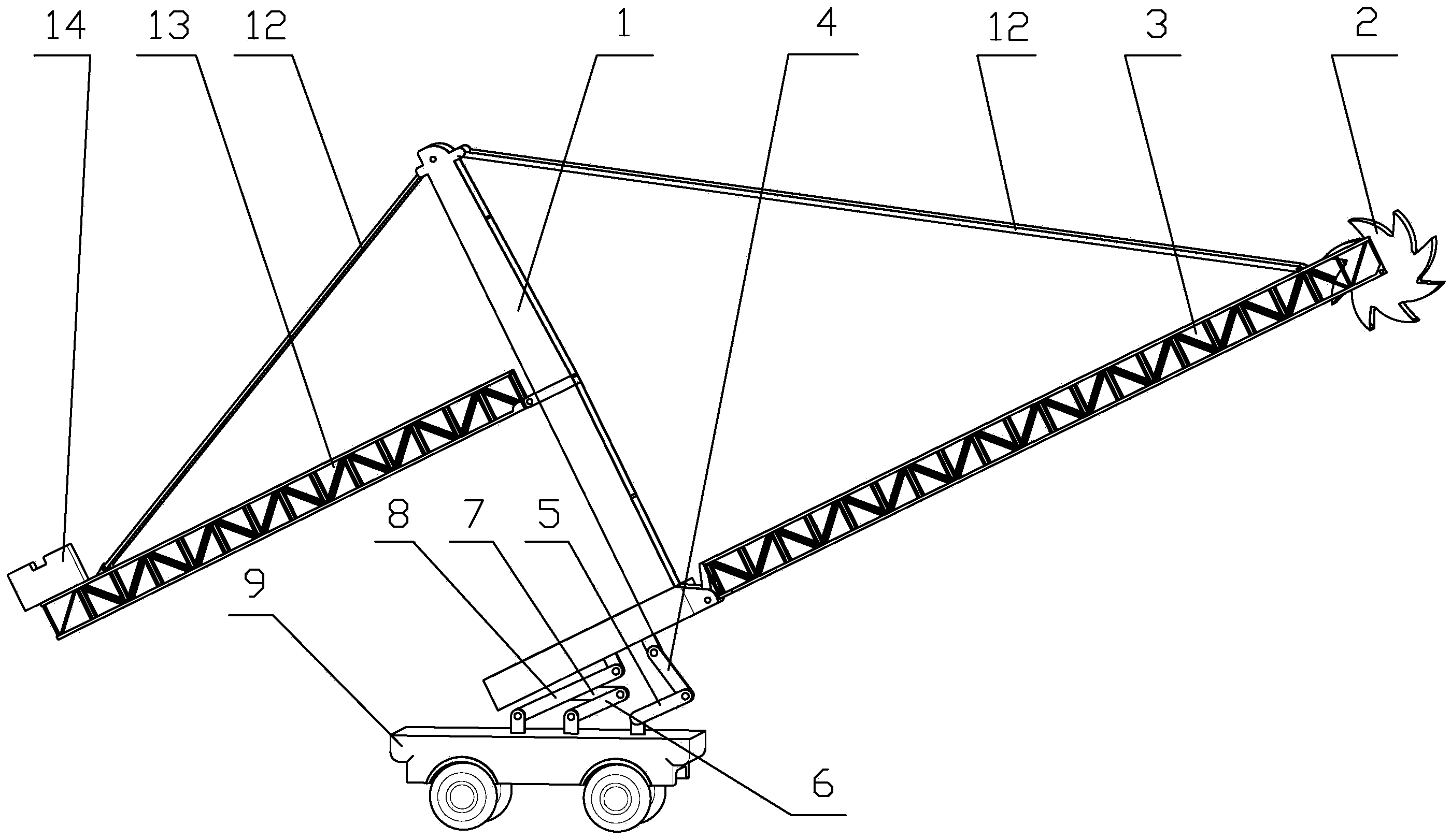 Electric bucket wheel stacker-reclaimer with servo driving linkage mechanism