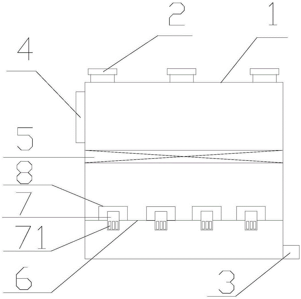 Filtering device used for calcium carbonate