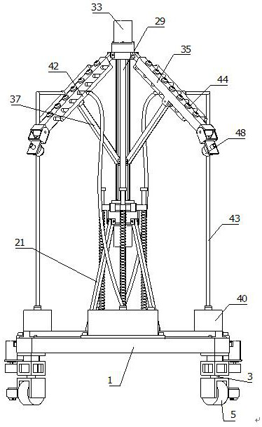 Indoor multidirectional automatic dust removal spraying device for building construction