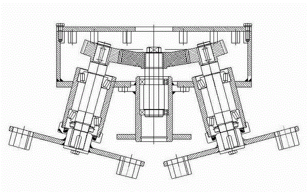 Double-star stirring and bottom discharging frying pan