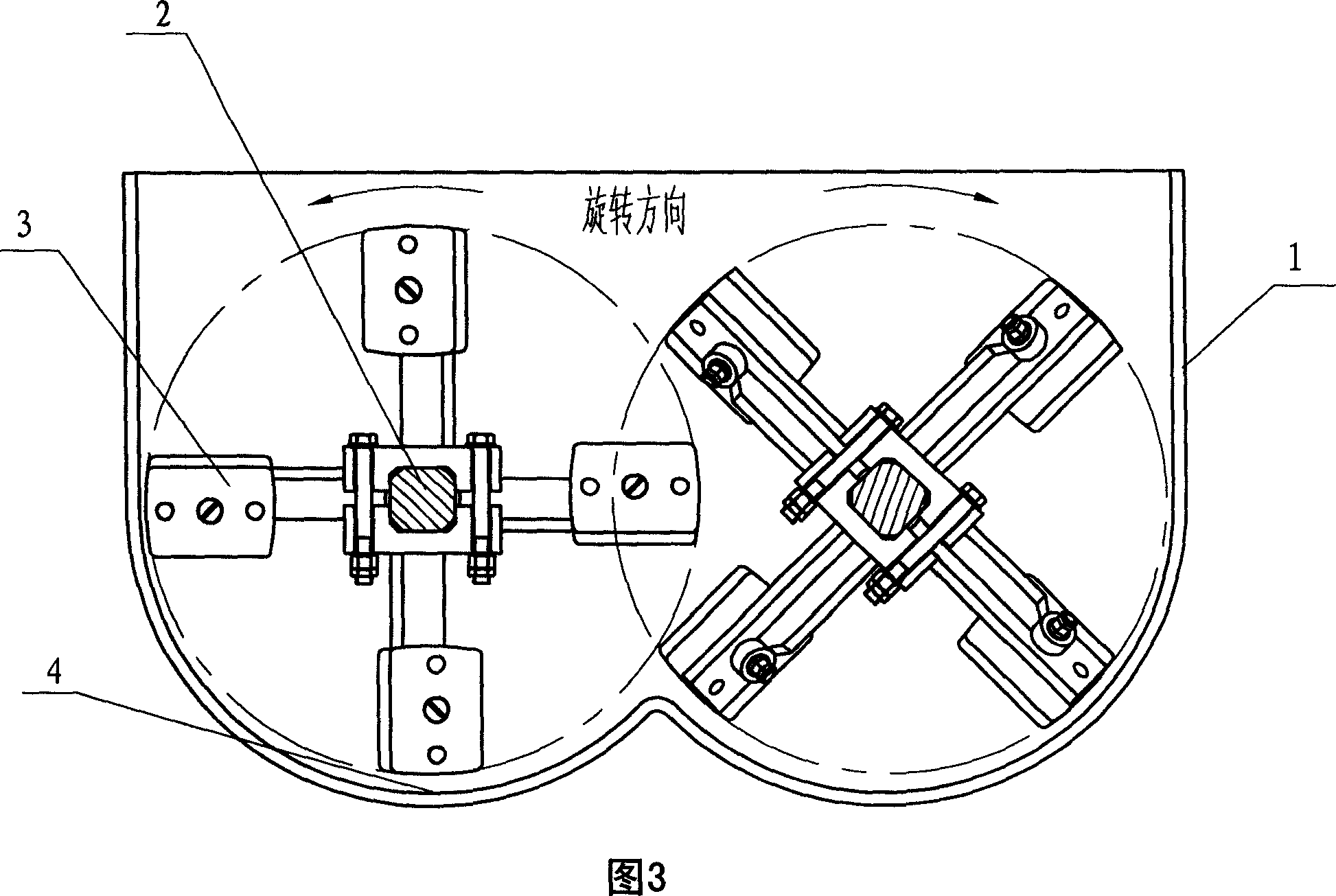 Anti-wedging type high speed mixer drum