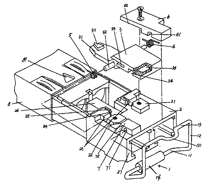 Draw ring type tripper used for optoelectronic module