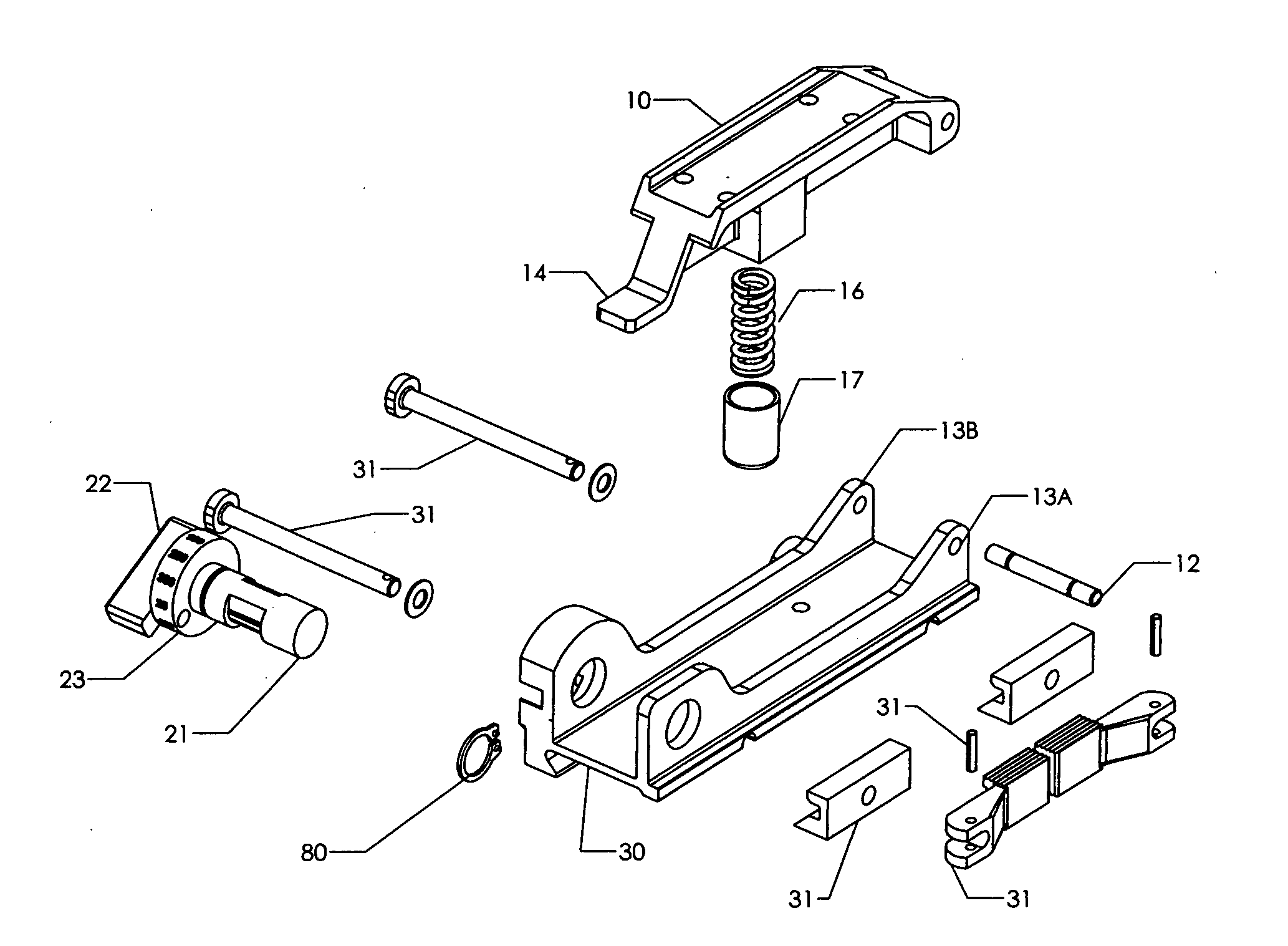 Adjustable base for an optic