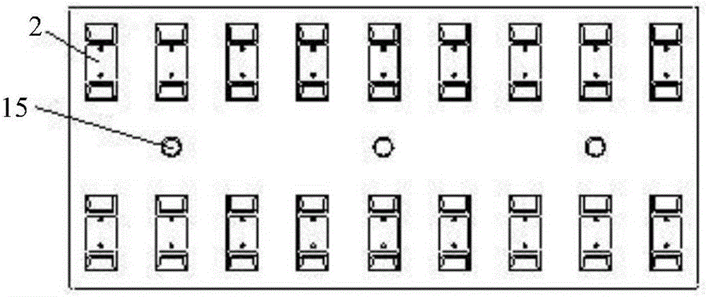 Prestressed concrete rail board die manufactured through bidirectional pre-tensioning method