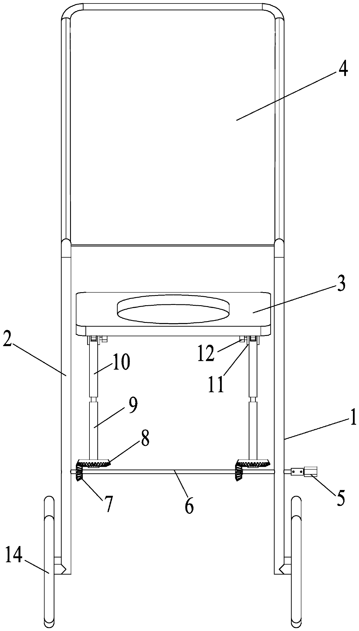 Automatic stretching and retracting device and method for old-age-assisting toilet bowl