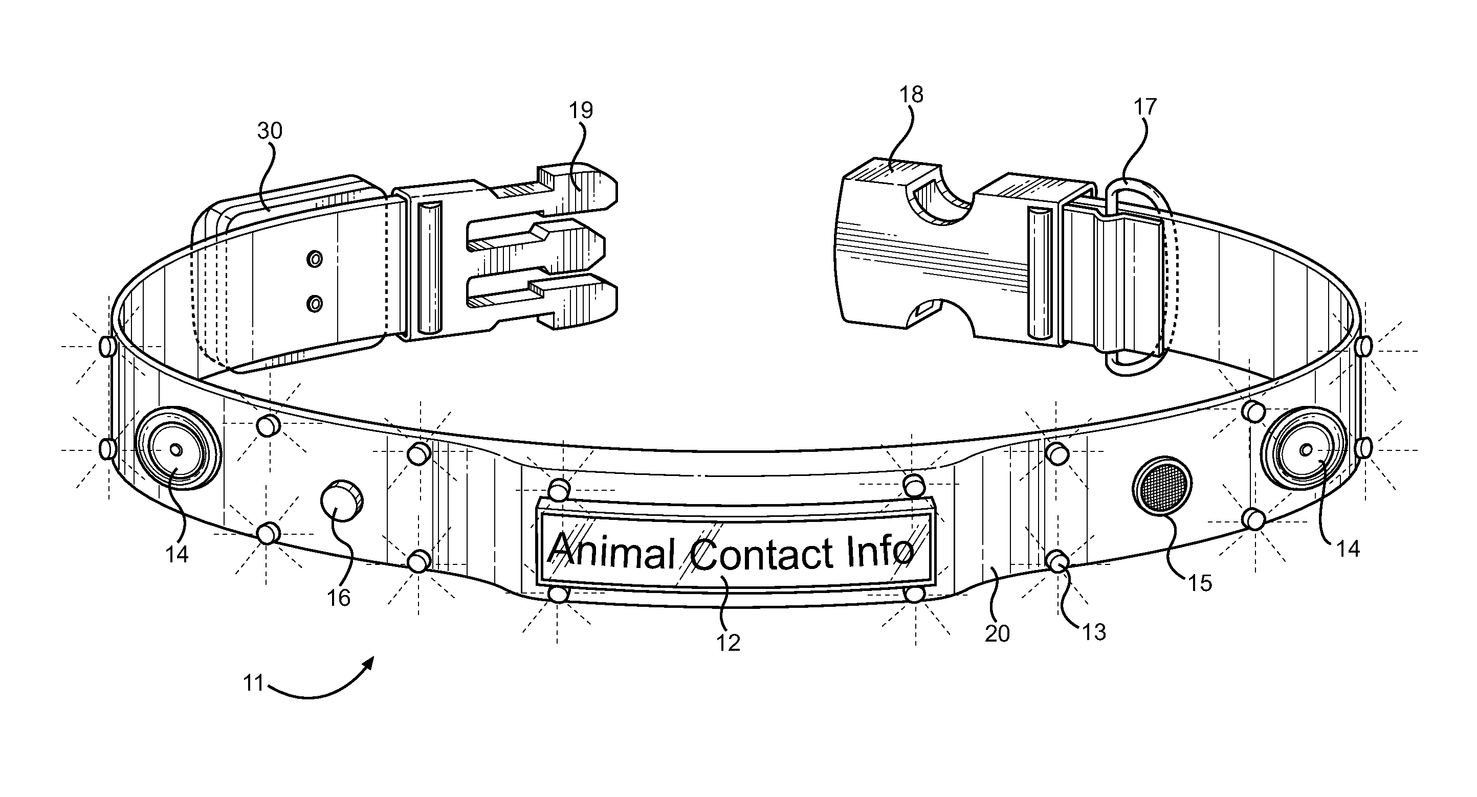 Interactive communication and tracking dog collar