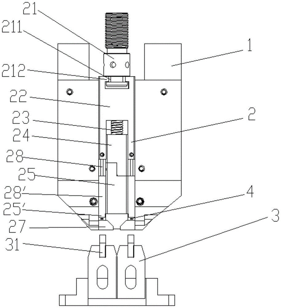 A double metal stamping die