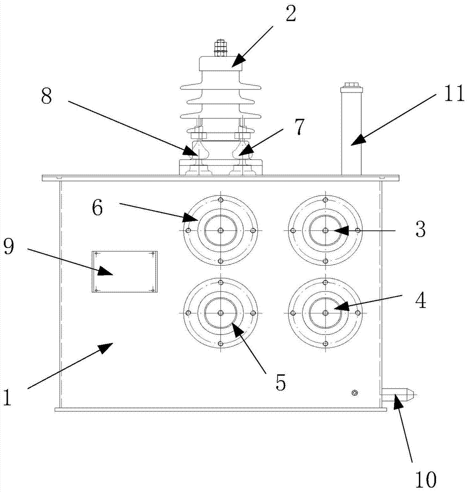 Transformer fault simulating device