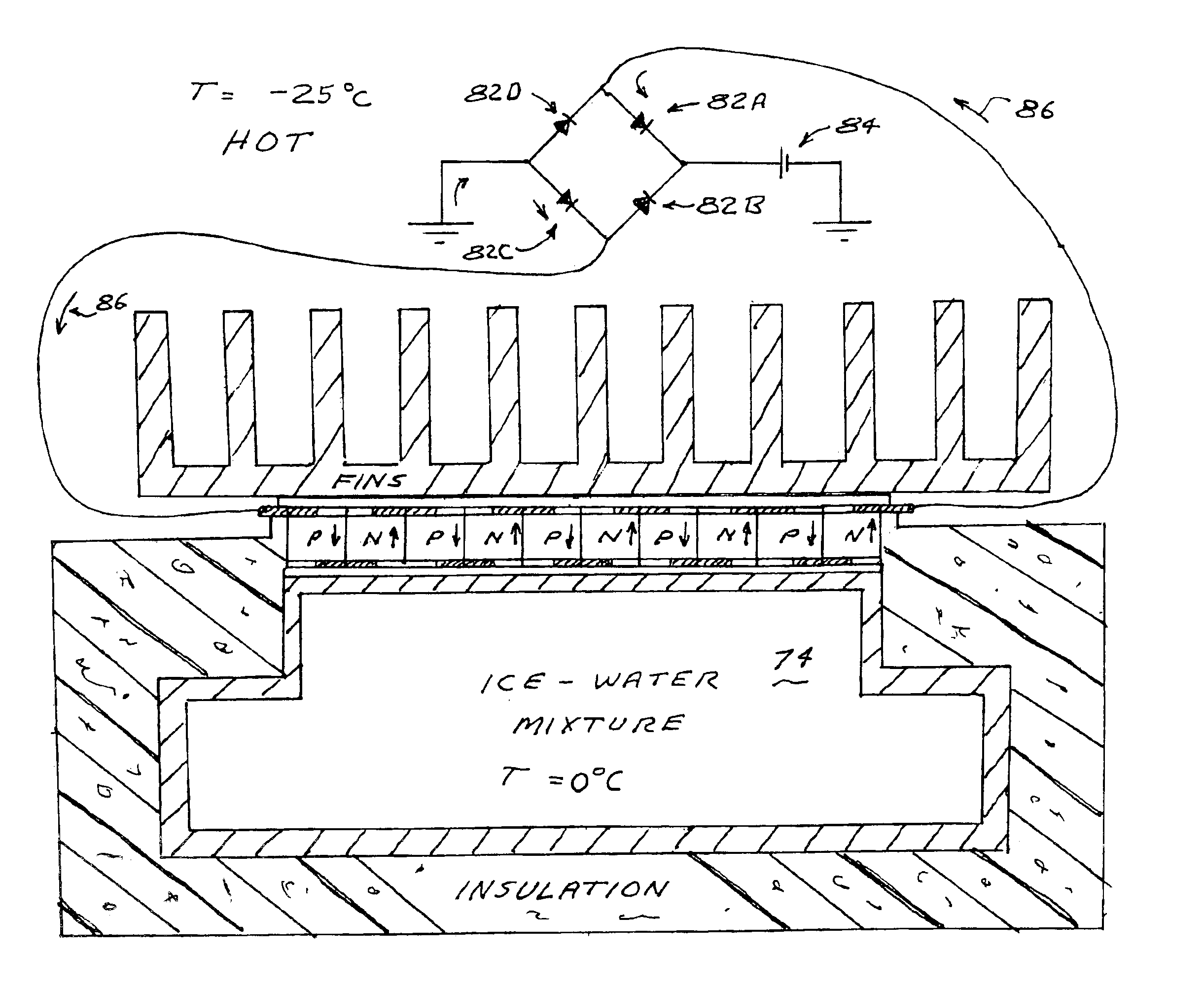 Thermoelectric power from environmental temperature cycles