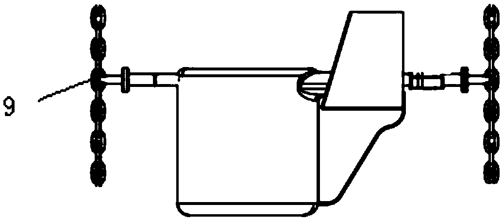 A flexible vertical towing chain system for underwater multi-towed bodies