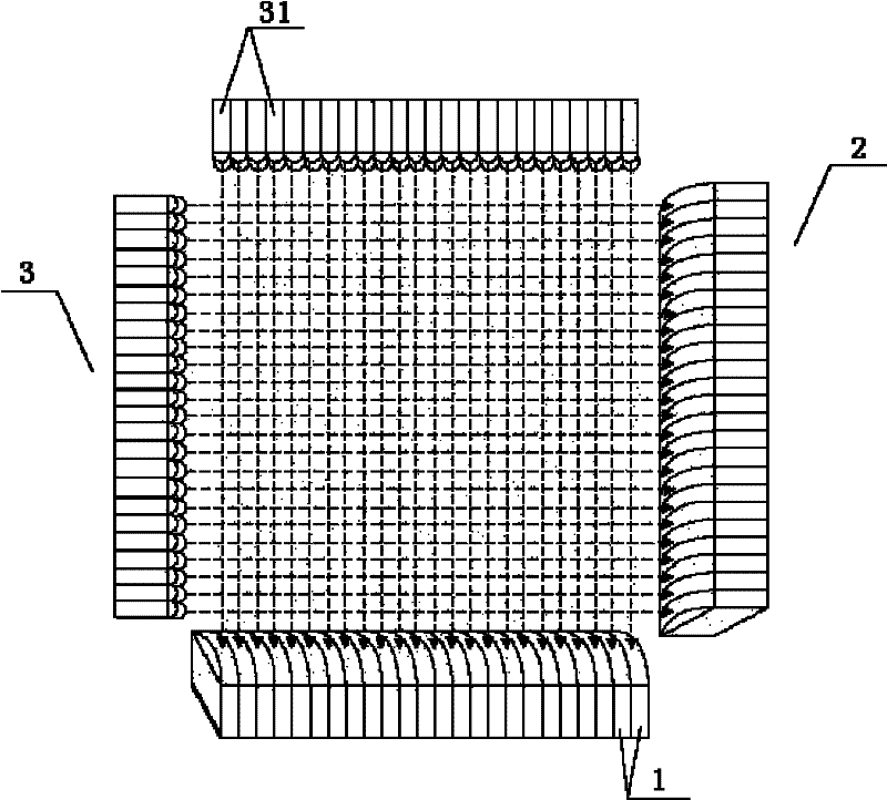 Infrared touch screen adopting longitudinally arranged optoelectronic elements