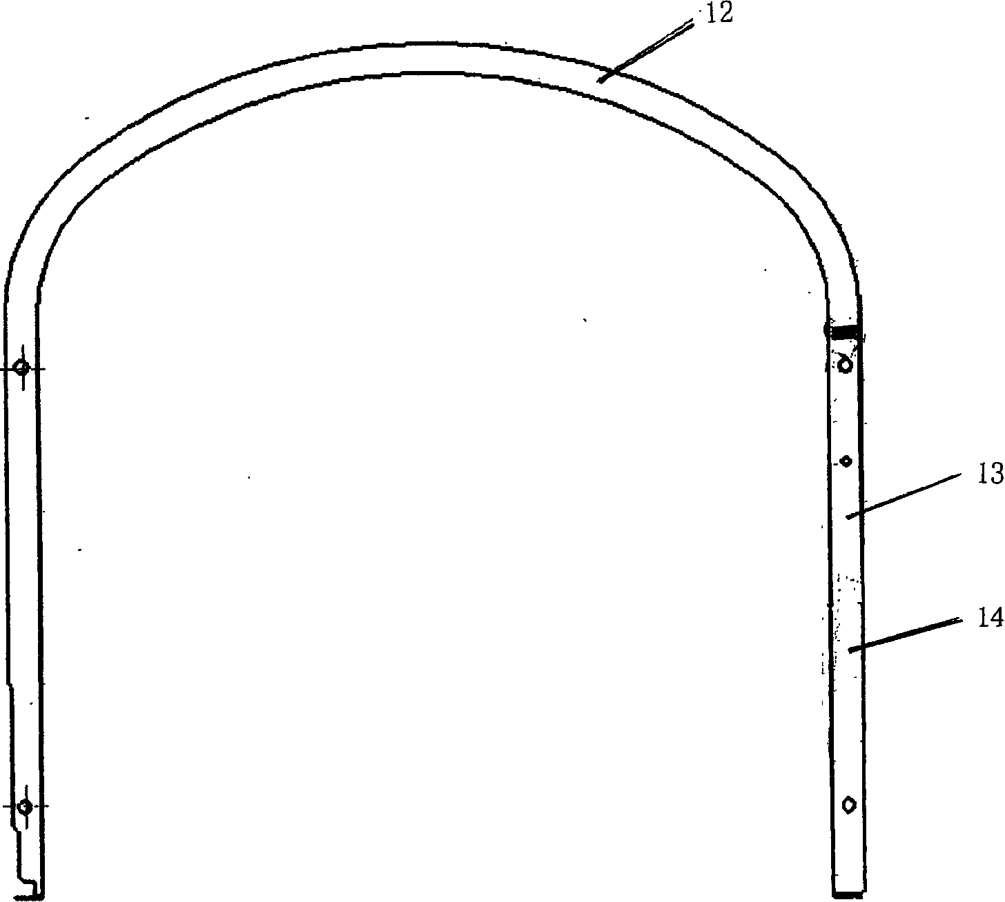 Agitating fan assembly structure of circular furnace cavity micro-wave oven