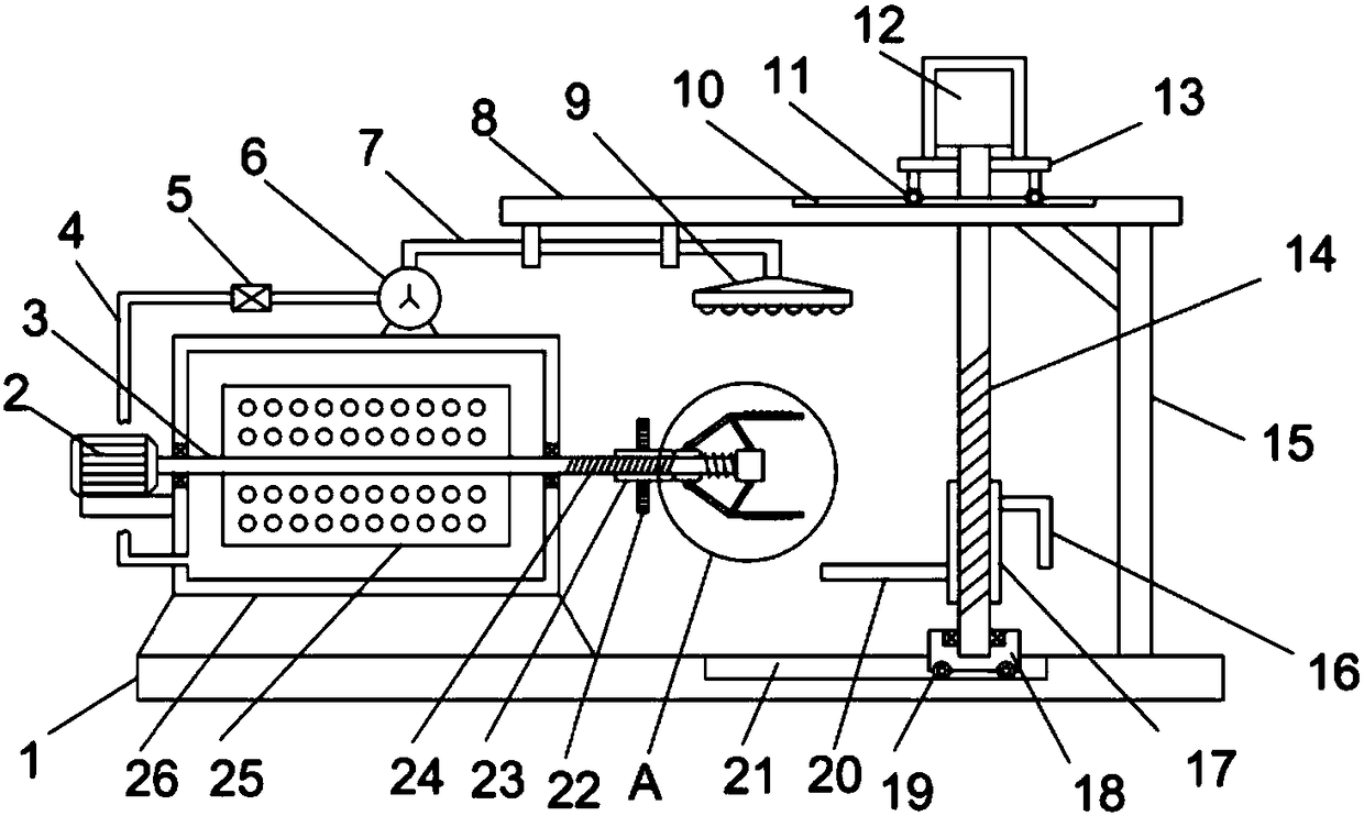 Motor shell surface paint spraying device