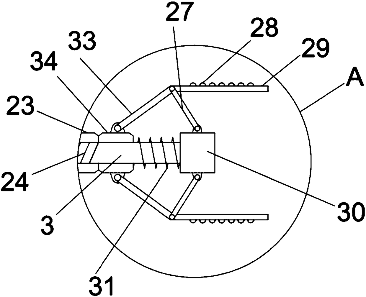 Motor shell surface paint spraying device