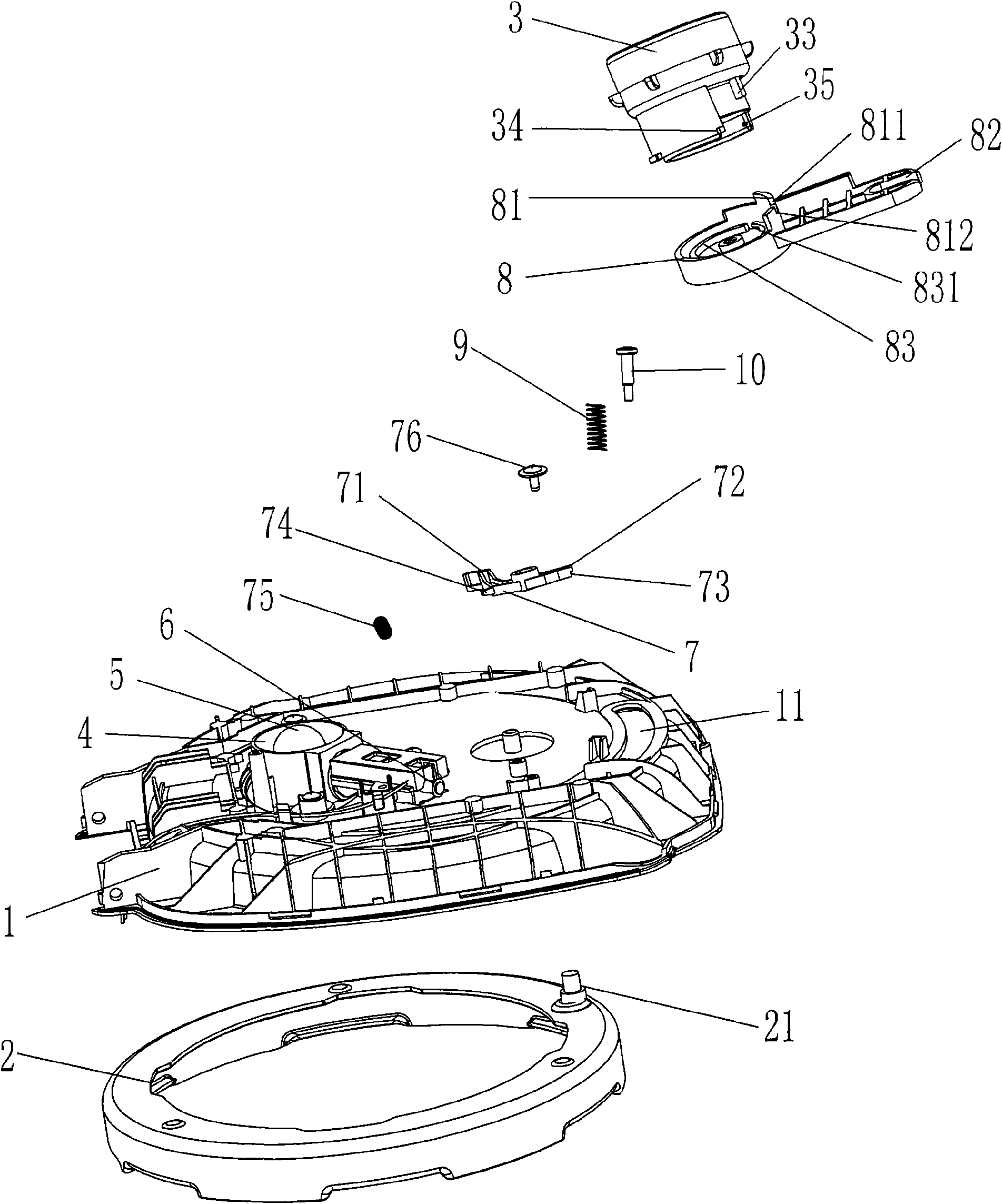 Upper cover of electric pressure rice cooker