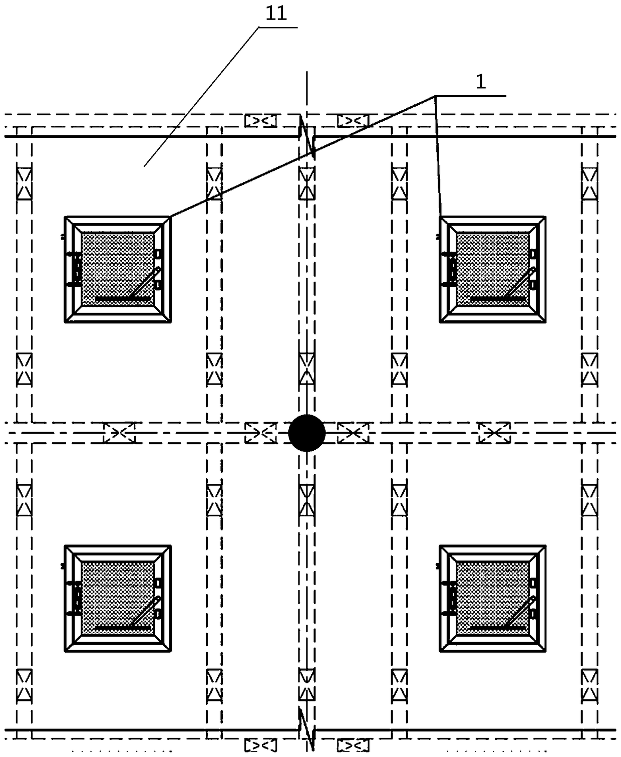 Lifting turning-over window special for biological reaction pool of underground sewage plant