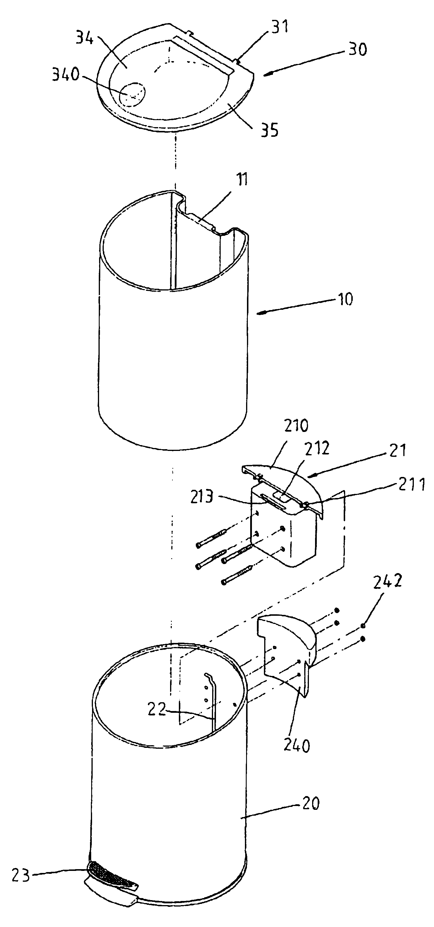 Waste bin structure