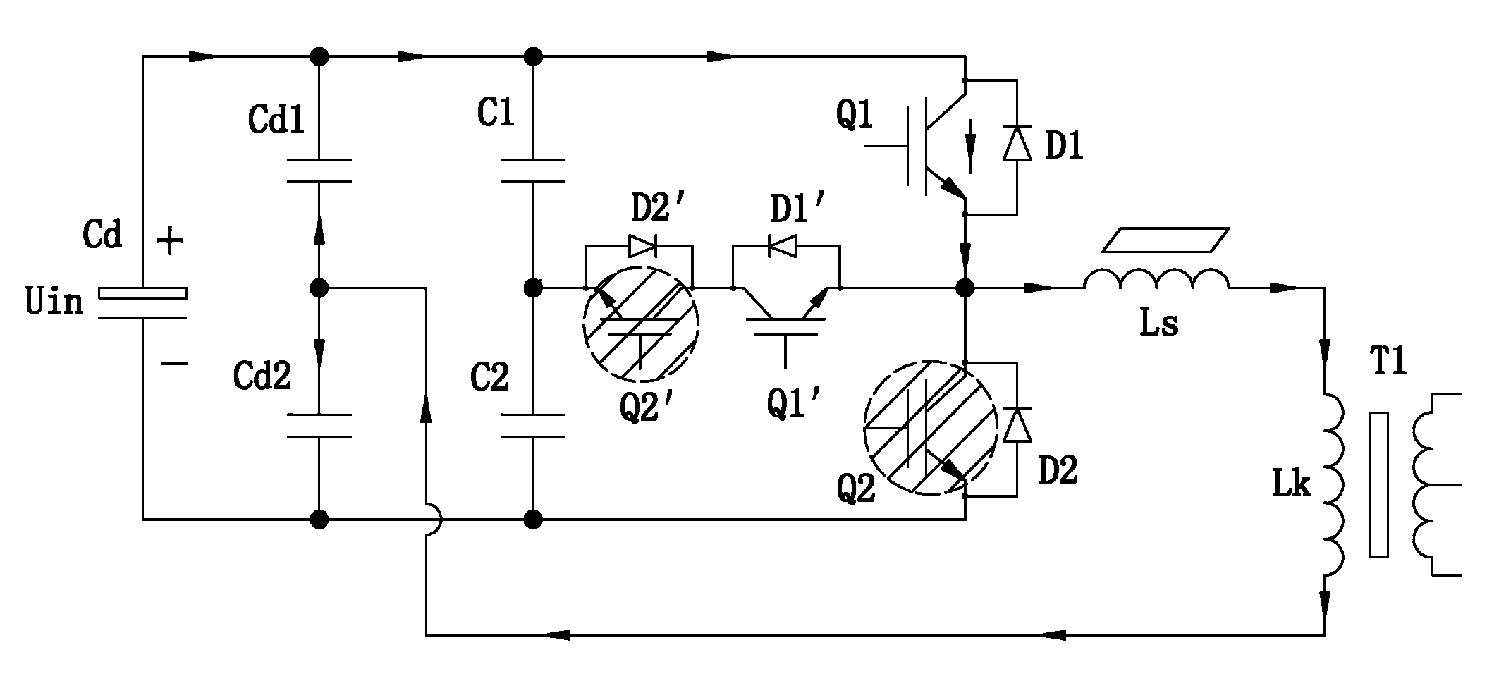 Generalized active soft-switching inversion type welding and cutting power circuit