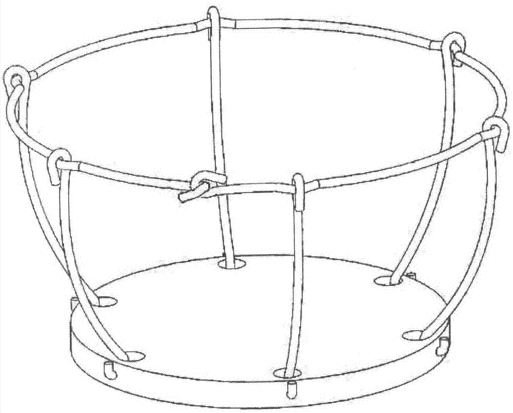 Iron wire hooped marmite capable of being heated by induction cooker