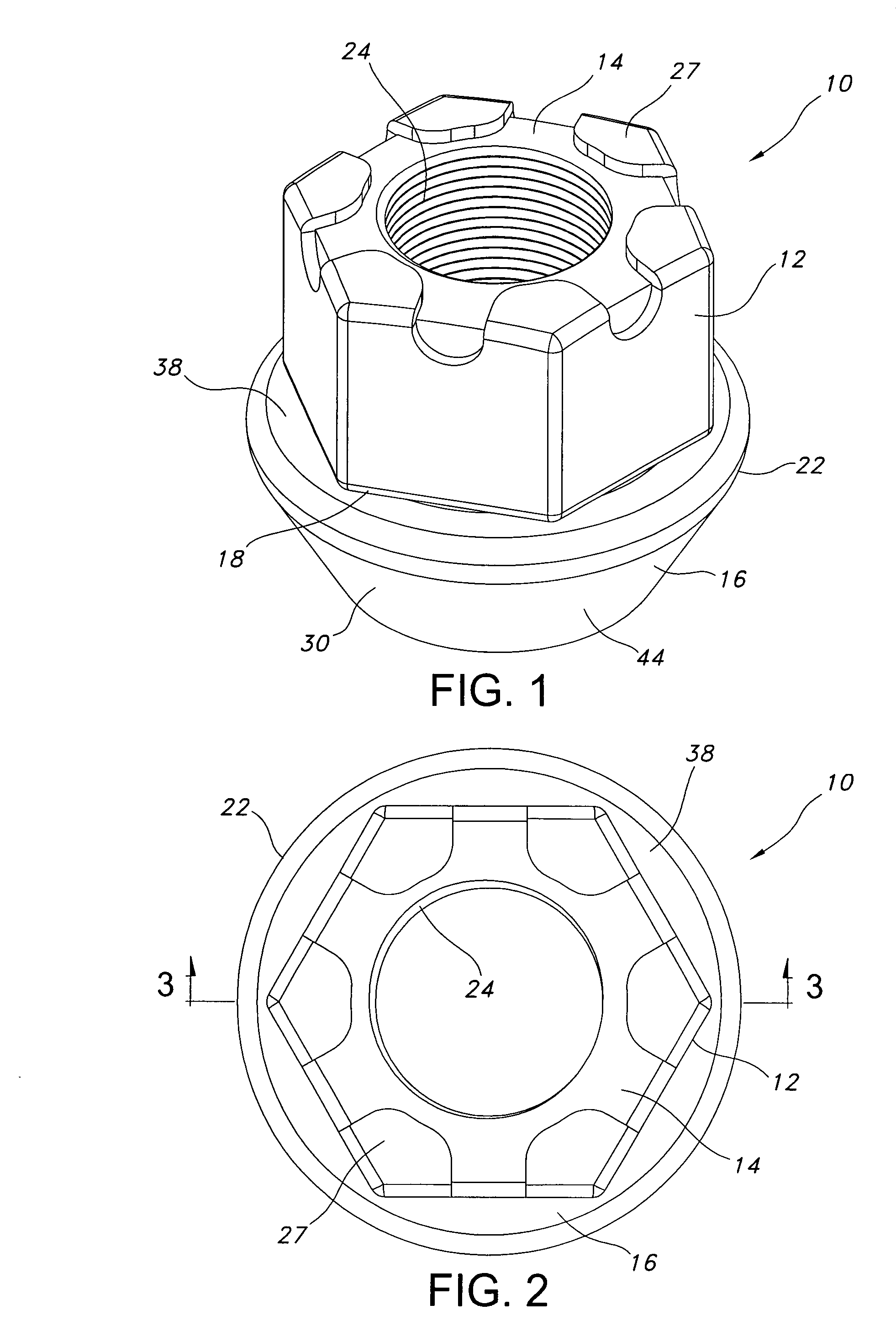 Laminated wheel lug nut