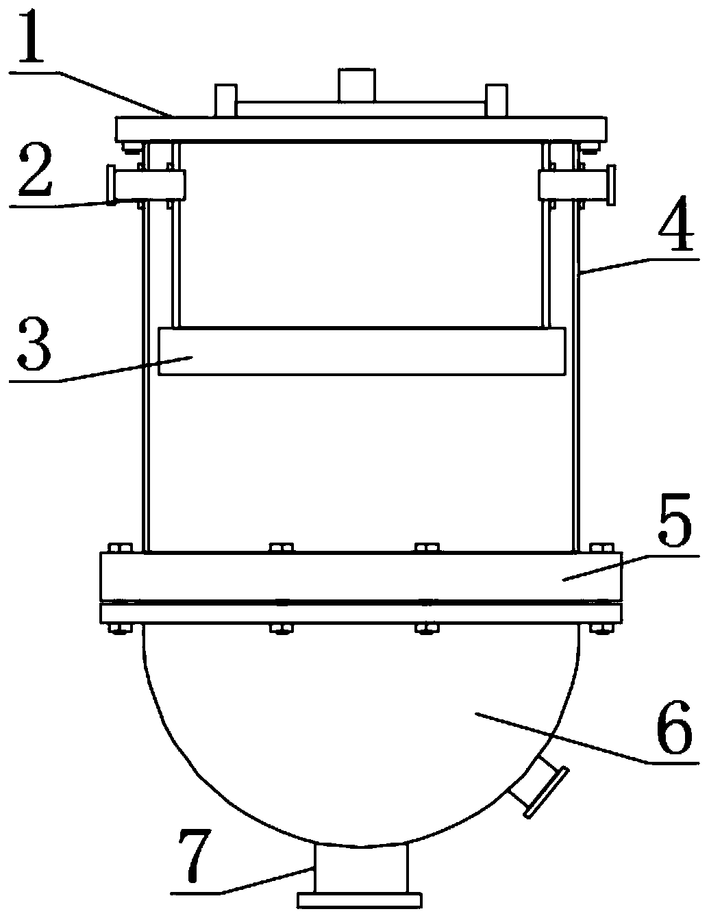 Semi-finished product filtering device for liquid cosmetics