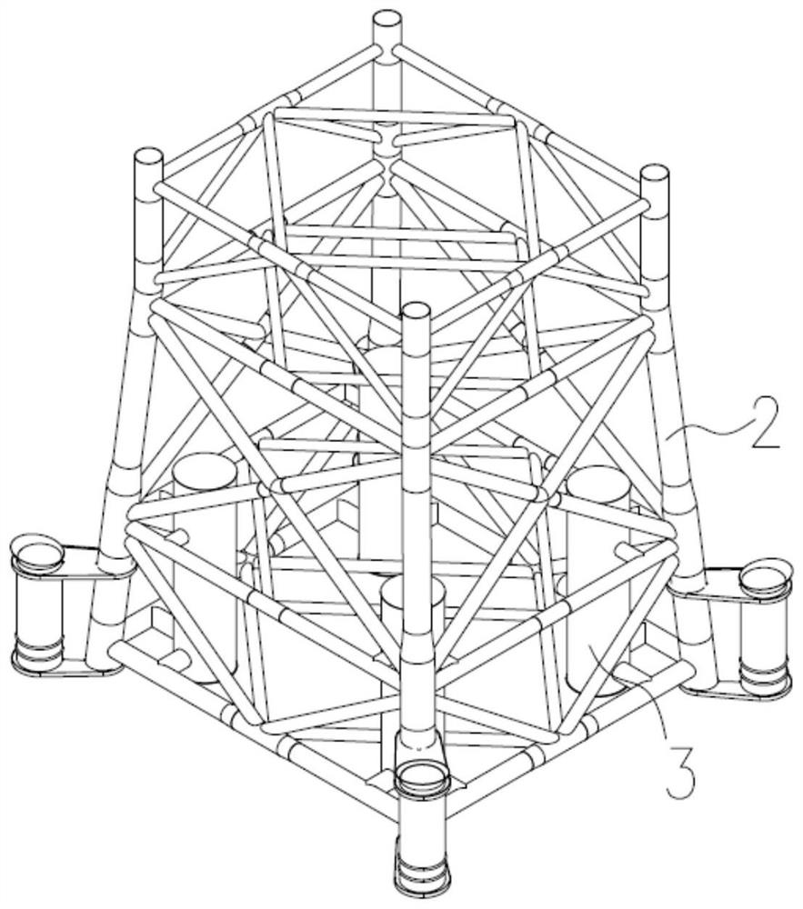 Offshore booster station foundation