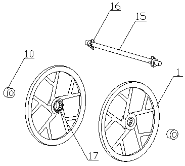 Chainless type three-wheeled rowing bicycle