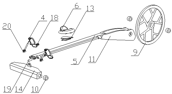 Chainless type three-wheeled rowing bicycle