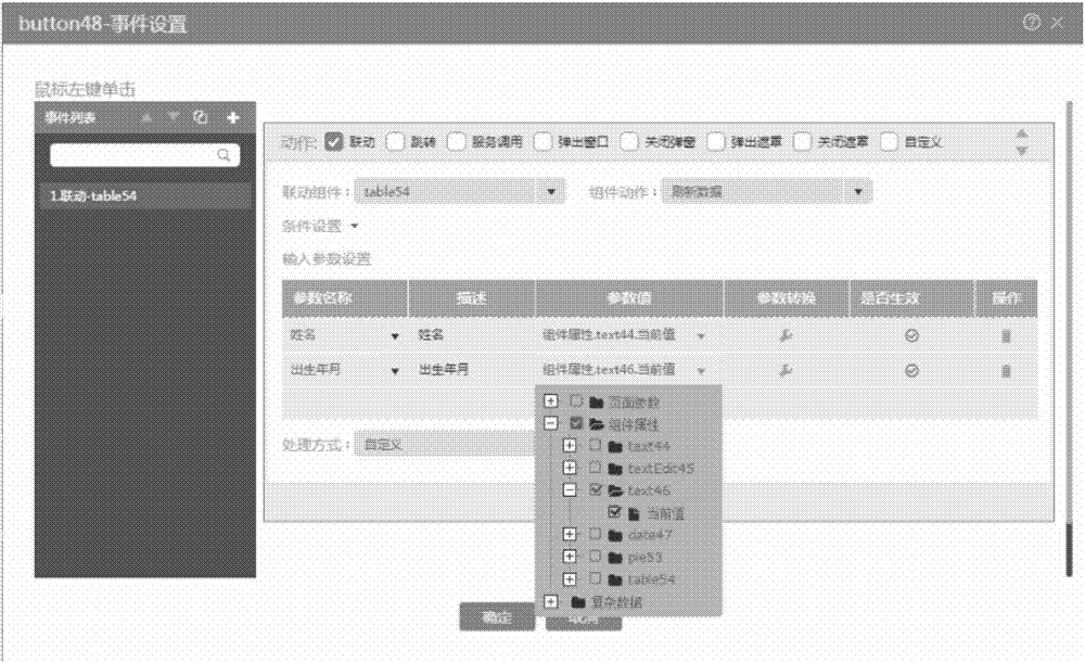 Interactive data system self-defined arrangement method and system, and compiling and running method