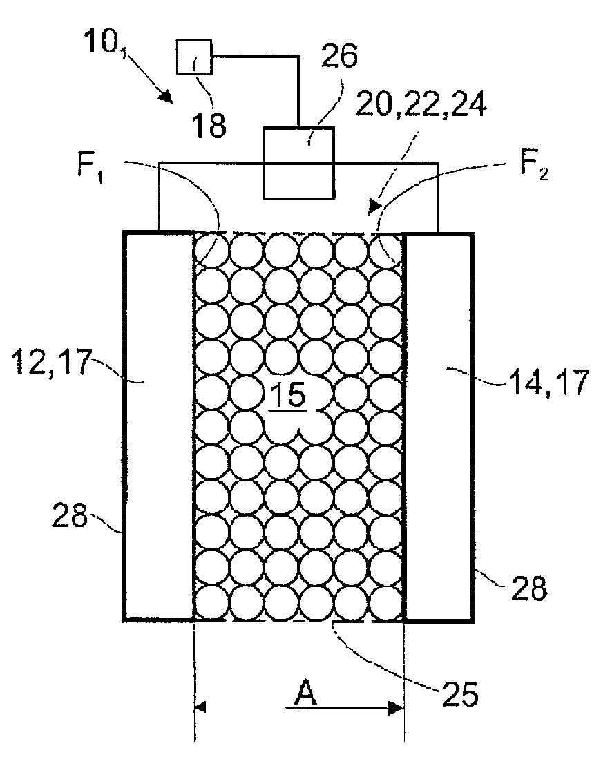 Electrolysis cell for generating ozone for treating a liquid