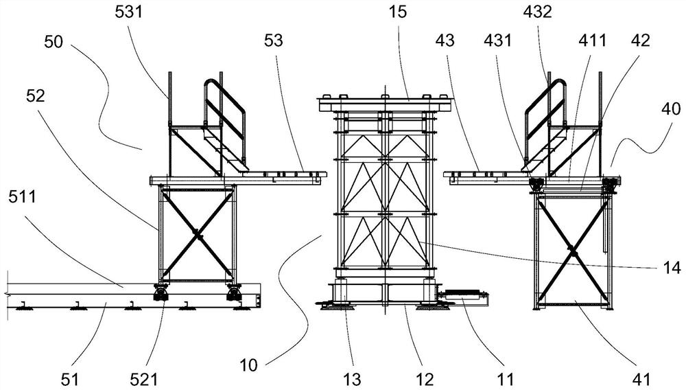 Pier stud prefabricating pouring system and remote pouring method thereof