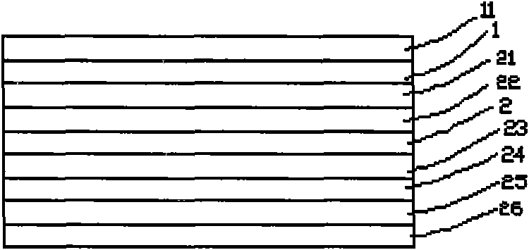 Flexible anti-interference projection-type capacitor touch screen and production process thereof