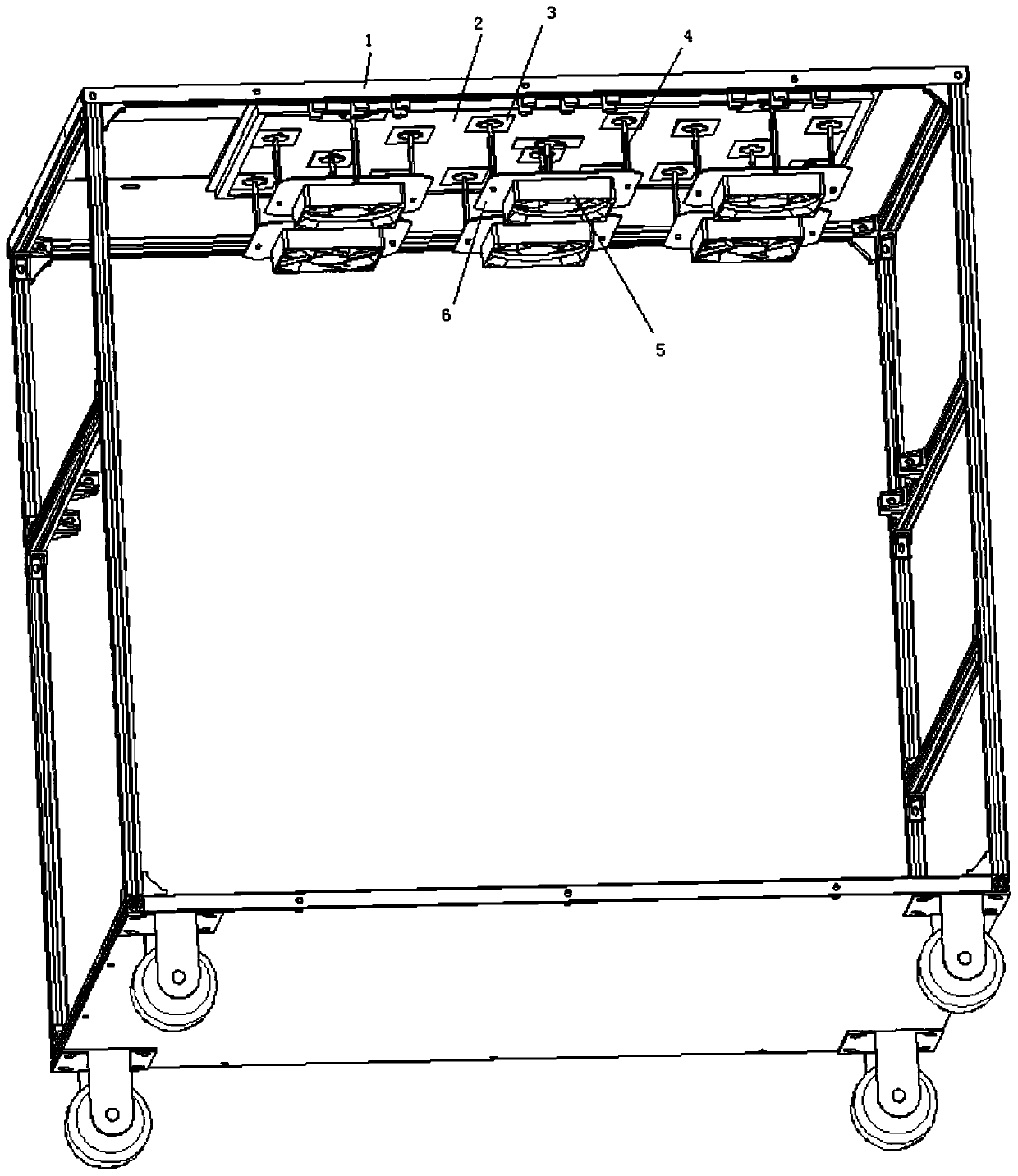 Multi-burner electromagnetic range fixing method and multi-burner electromagnetic range