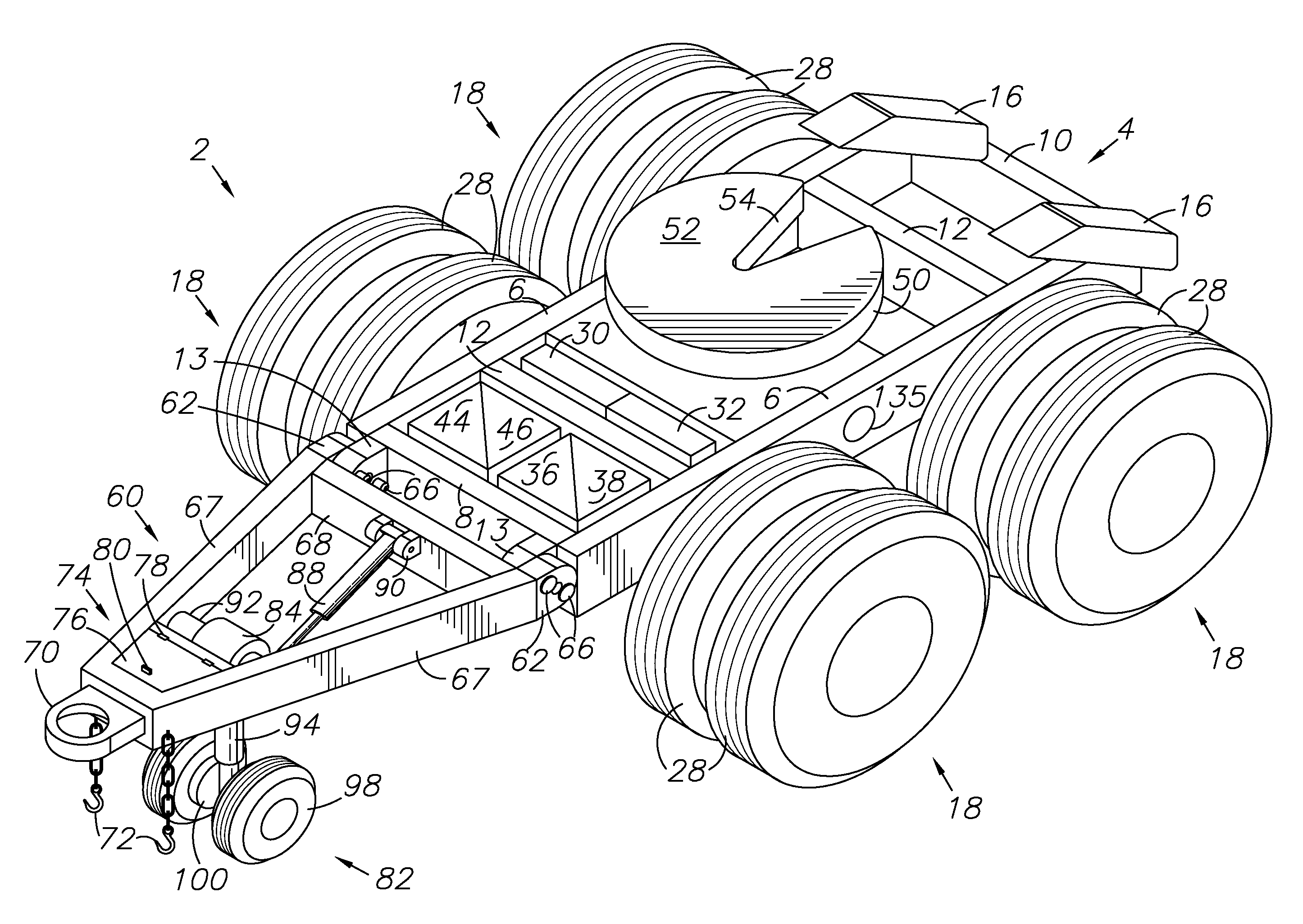 Powered converter dolly and securing device