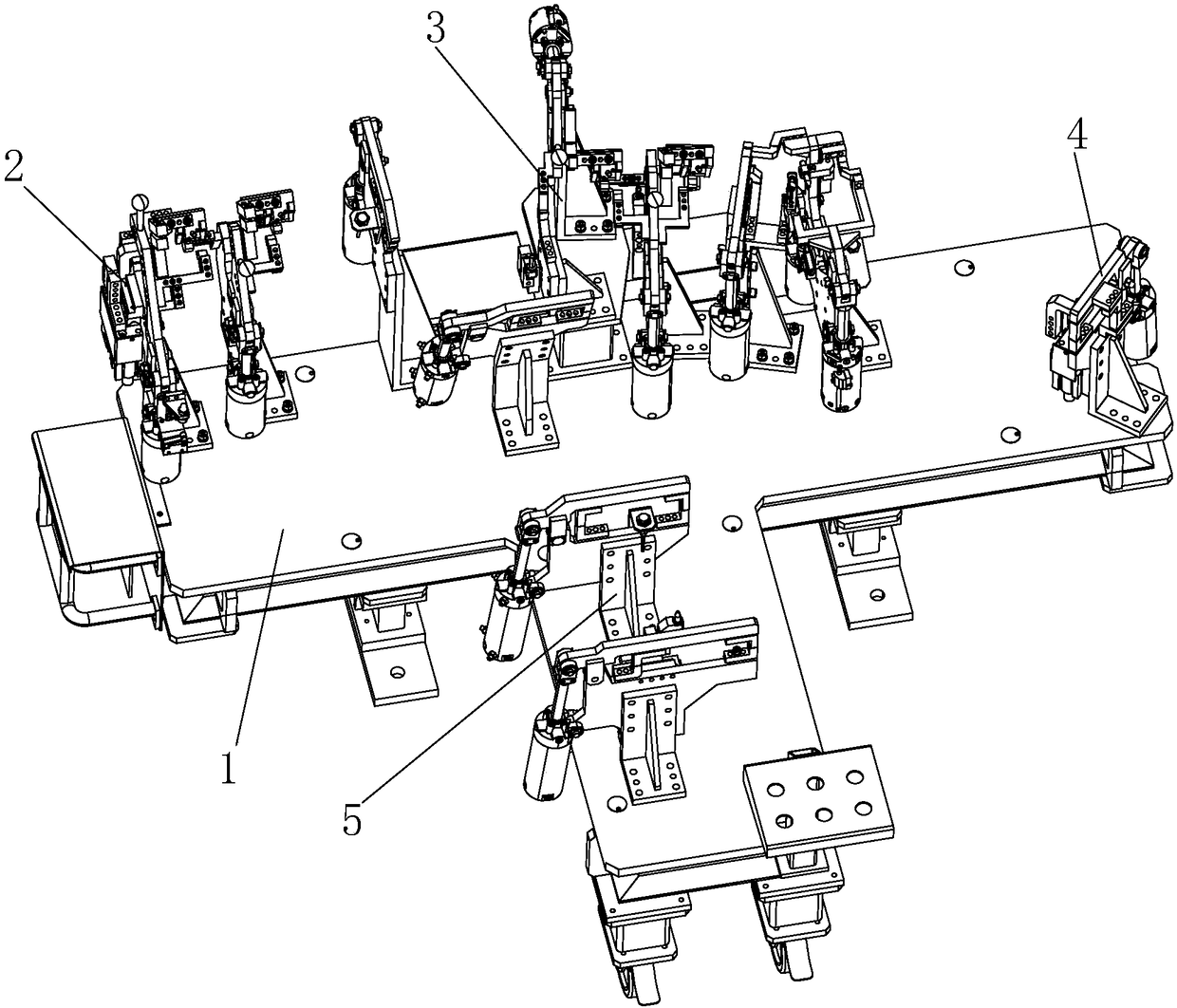 Automobile left and right side body inner plate front assembly clamp