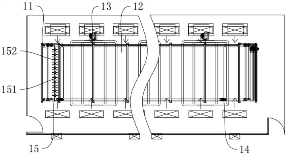 Withering room, white tea production line and white tea production process