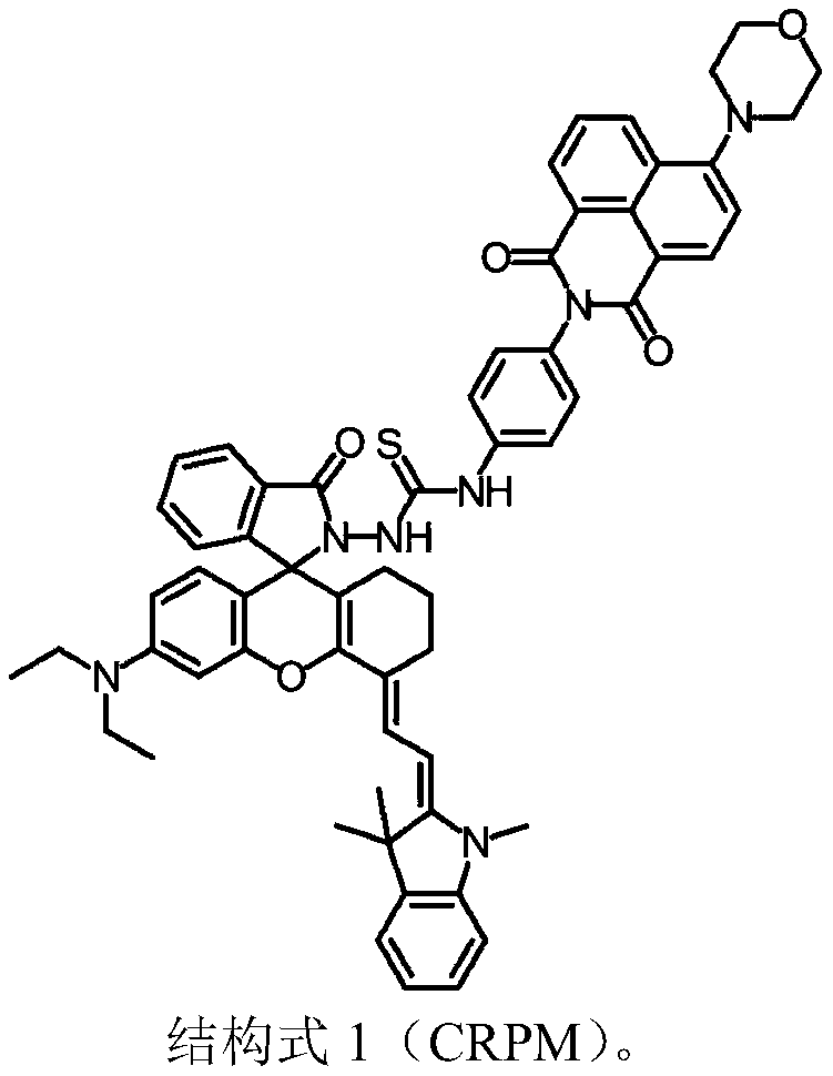 A near-infrared reactive two-photon fluorescent probe and its preparation method and application