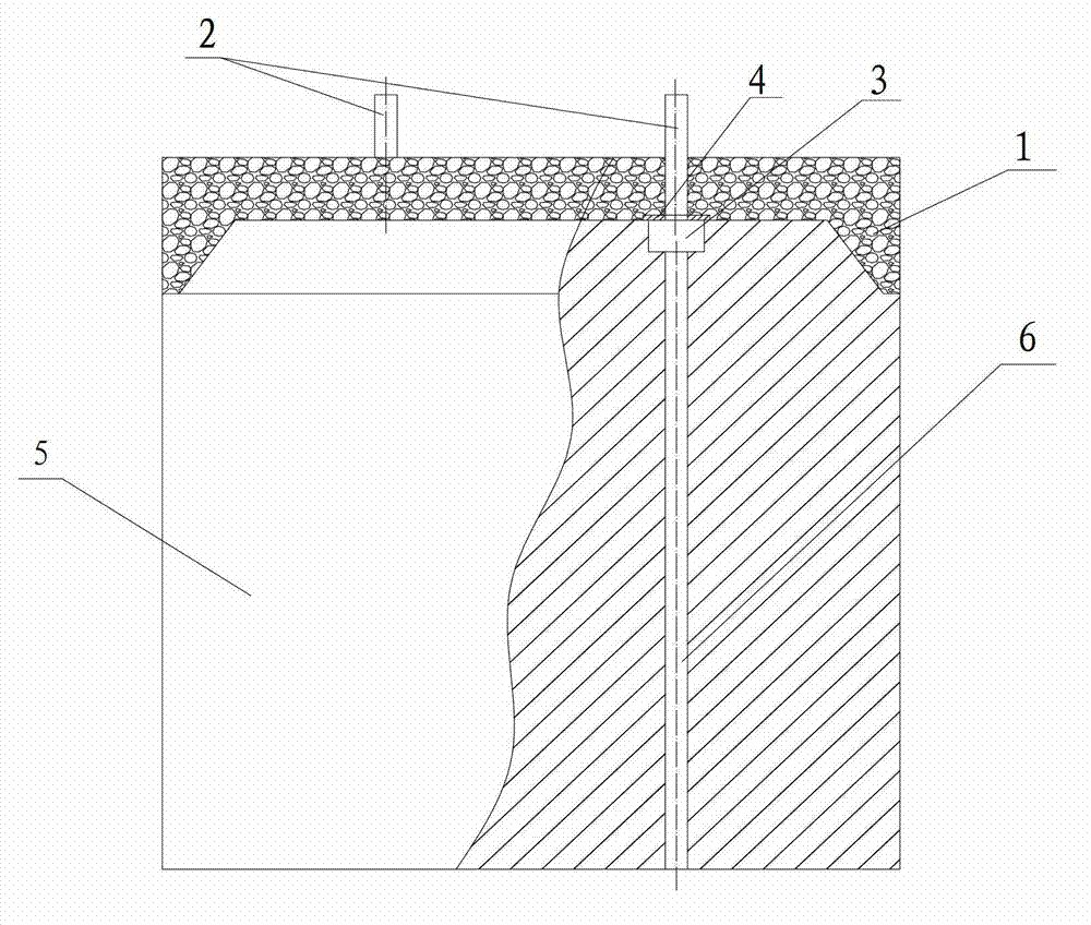 Upper gas guide and gas collecting type anode structure for aluminum electrolysis