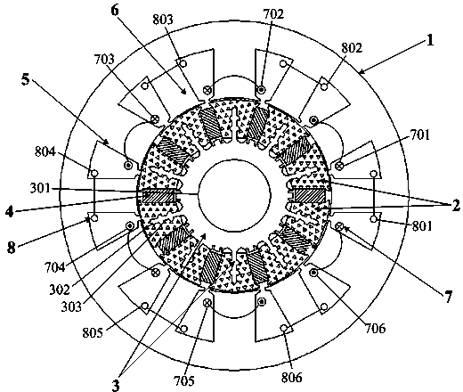 High-reliability mixed excitation fault-tolerant motor system