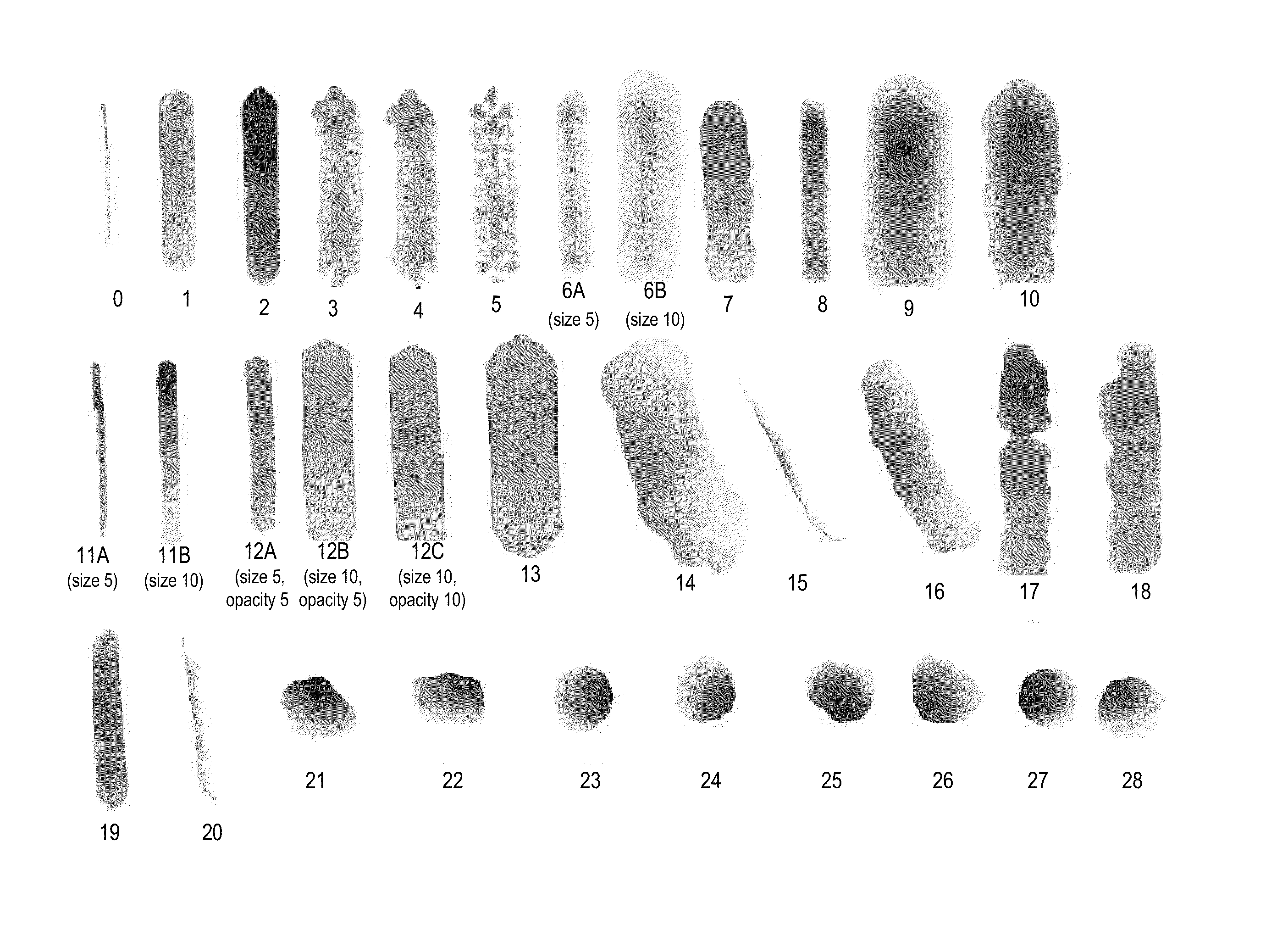 Methods and apparatus for simulation of fluid motion using procedural shape growth