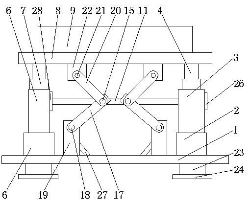 Height-adjustable weaving machine tool suitable for flow line production