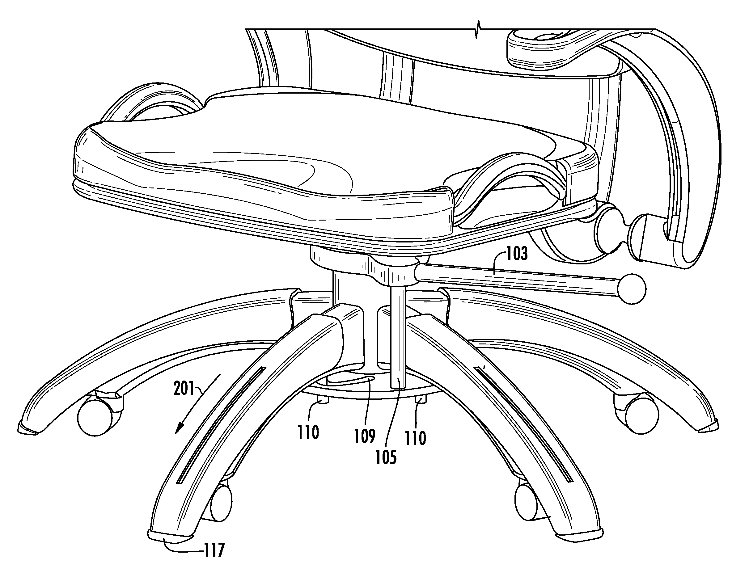 Mobile chair stop system