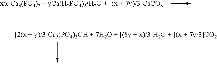 Pasty or liquid multiple constituent compositions for injectable calcium phosphate cements