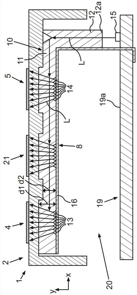 Input device for motor vehicle with specific arrangement of flexible printed circuit board