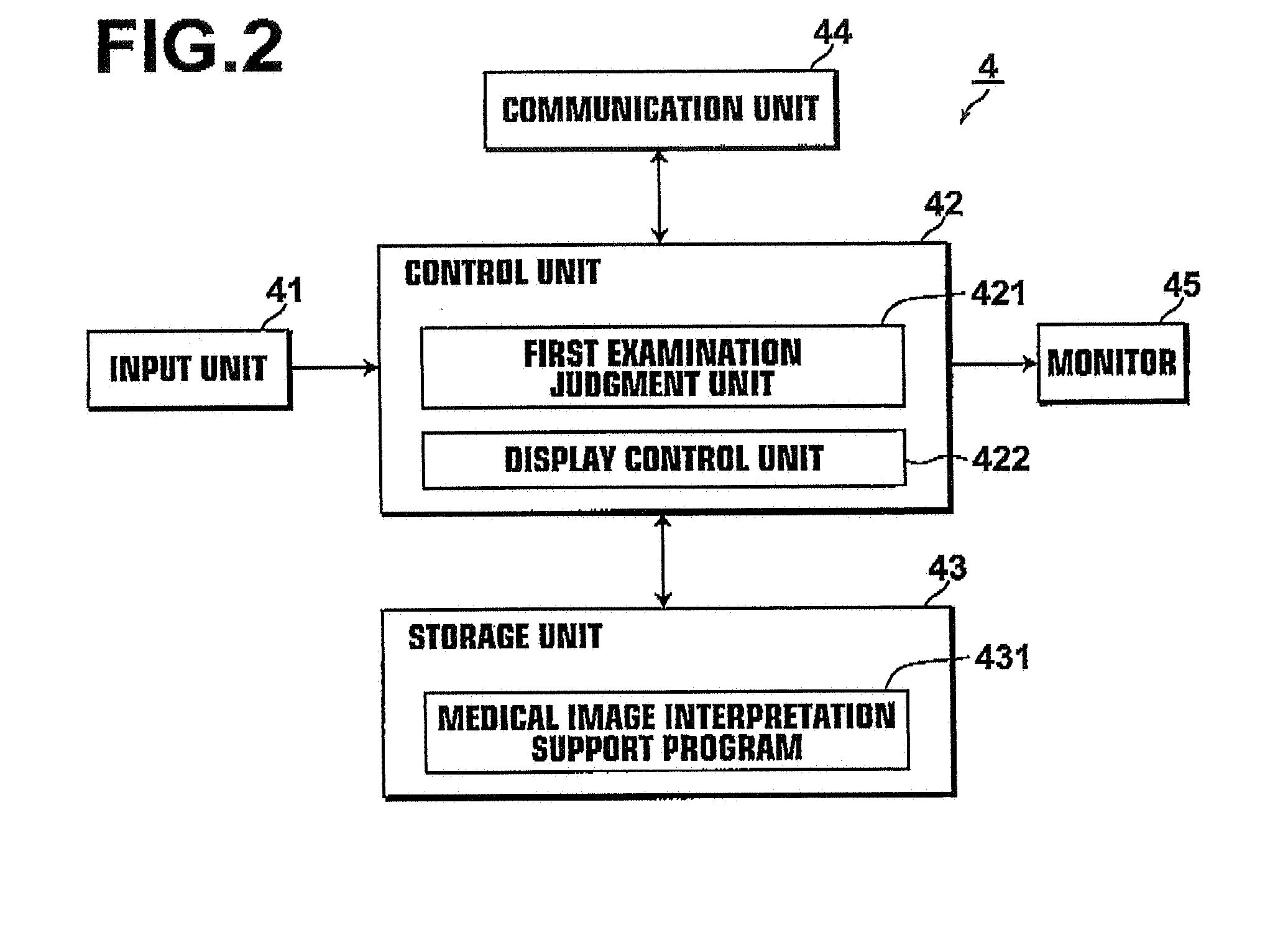 System, method, and program for medical image interpretation support